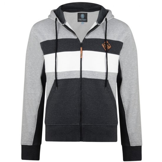Kam Jeans 701 Cut and Sew Hoodie Grey - Sweatshirts & hoodies - Sweatshirts/Hoodies grande taille homme