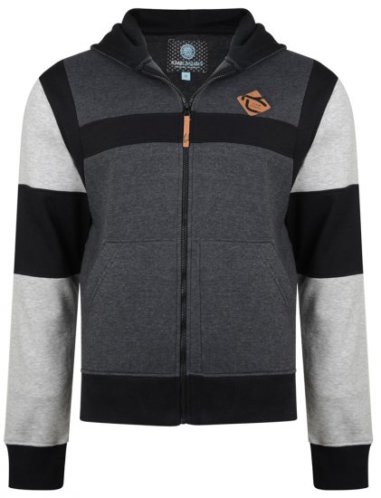 Kam Jeans 702 Cut and Sew Hoodie Charcoal - Sweatshirts & hoodies - Sweatshirts/Hoodies grande taille homme