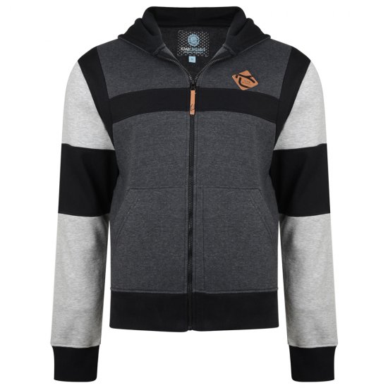 Kam Jeans 702 Cut and Sew Hoodie Charcoal - Sweatshirts & hoodies - Sweatshirts/Hoodies grande taille homme