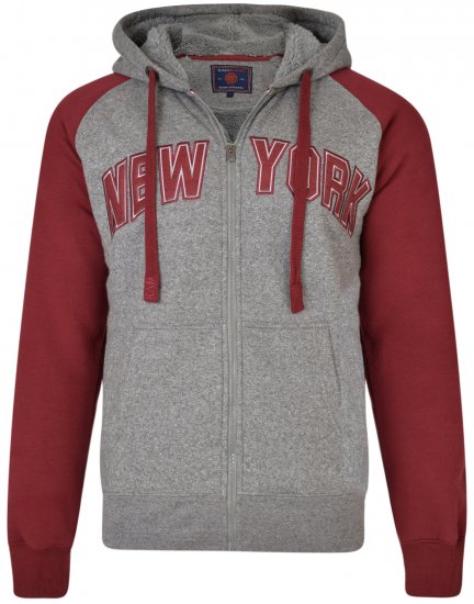 Kam Jeans 7026 New York Hoodie Cordovan - Sweatshirts & hoodies - Sweatshirts/Hoodies grande taille homme