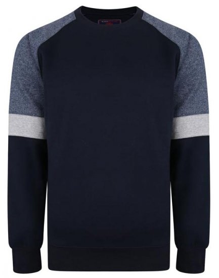Kam Jeans 7031 Crew Neck Sweater Navy - Sweatshirts & hoodies - Sweatshirts/Hoodies grande taille homme