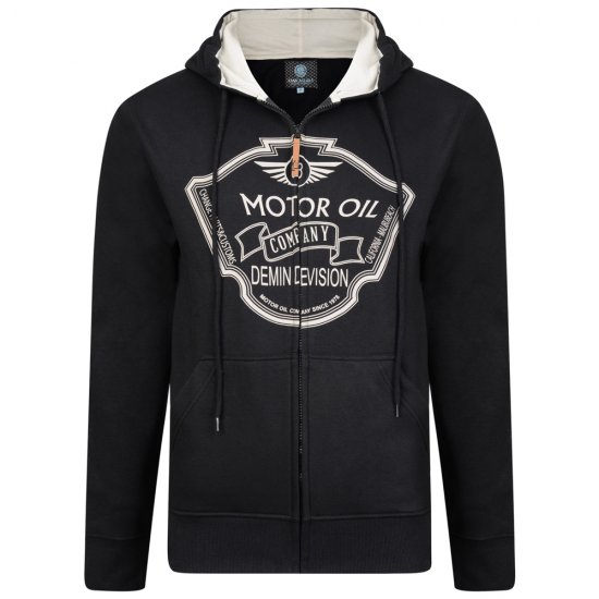 Kam Jeans 705 Motor Oil Hoodie Black - Sweatshirts & hoodies - Sweatshirts/Hoodies grande taille homme