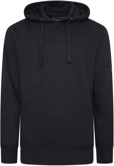 Kam Jeans 7067 Textured Over Head Hoody NAVY - Sweatshirts & hoodies - Sweatshirts/Hoodies grande taille homme