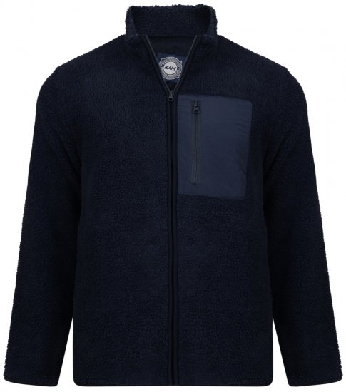 Kam Jeans 712 Teddy Fleece Navy - Sweatshirts & hoodies - Sweatshirts/Hoodies grande taille homme