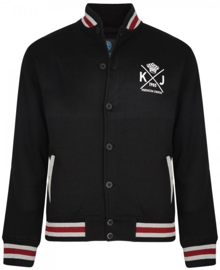 Kam Jeans 719 Button Sweater Black - Sweatshirts & hoodies - Sweatshirts/Hoodies grande taille homme