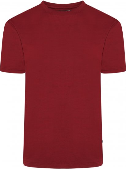 Kam Jeans AP001 XT Active Performance Marl Tee Burgundy - T-shirts - T-shirts Homme Grande Taille