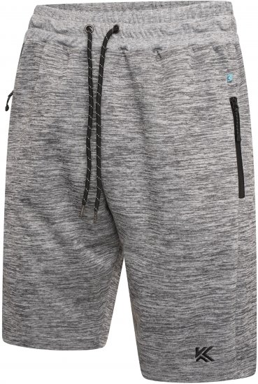 Kam Jeans AP005 Active Performance Marl Shorts Grey - Pantalons/shorts de survêtement - Survêtement/jogging grandes tailles