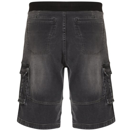 Kam Jeans Dito Denim Shorts Charcoal - Shorts - Shorts hommes grande taille