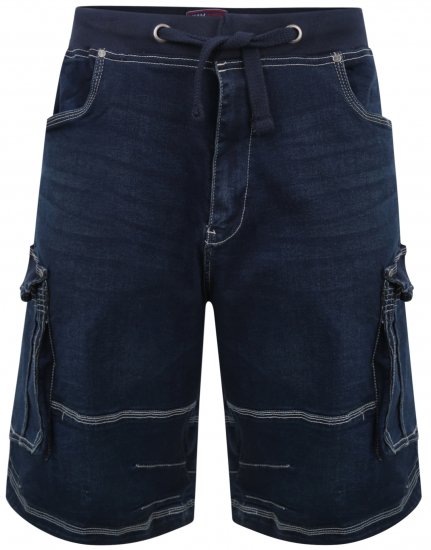 Kam Jeans Dito Denim Shorts Mid Used Blue - Shorts - Shorts hommes grande taille