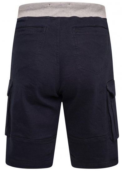 Kam Jeans Elvio Rib Waist Stretch Shorts Navy - Shorts - Shorts hommes grande taille