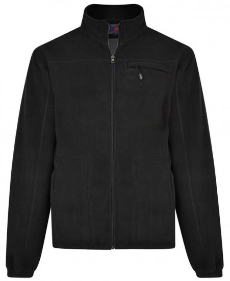 Kam Jeans KV100 Bonded Fleece Jacket Black - Tous les vêtements - Vêtements grande taille pour hommes