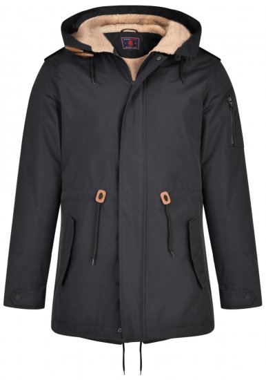 Kam Jeans KV112 Parka Black - Vestes - Vestes Homme Grandes Tailles