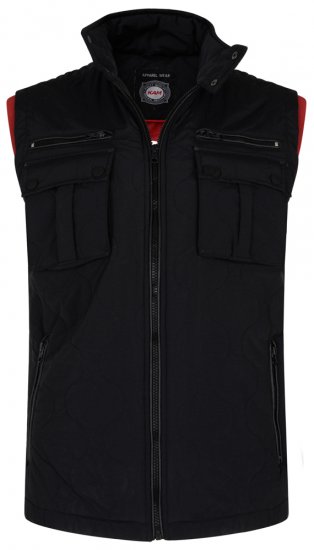 Kam Jeans KV73 Vest Black - Vestes - Vestes Homme Grandes Tailles