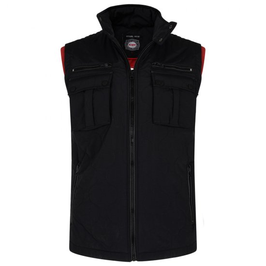 Kam Jeans KV73 Vest Black - Vestes - Vestes Homme Grandes Tailles