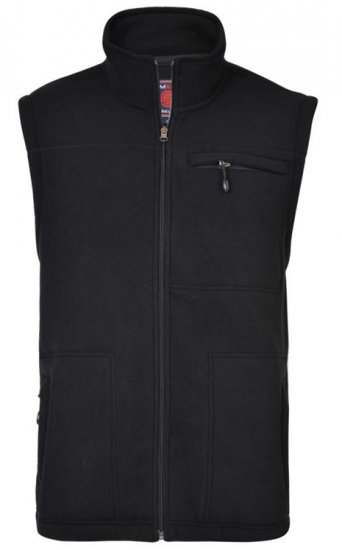 Kam Jeans KV99 Fleece Vest Black - Sport & outdoor - Vêtements de sport grande taille 