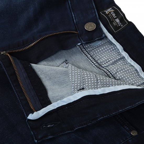 Kam Jeans Nunez Knitted Denim Stretch Fashion Jeans Dark Blue - Jeans et pantalons - Jeans et Pantalons grande taille 