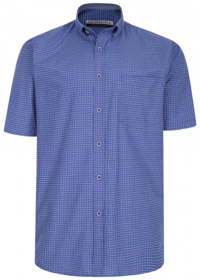 Kam Jeans 641 Premium Short Sleeve Shirt Navy - Chemises - Chemises Grandes Tailles Hommes