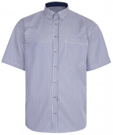 Kam Jeans 643 Premium Short Sleeve Shirt Navy - Chemises - Chemises Grandes Tailles Hommes