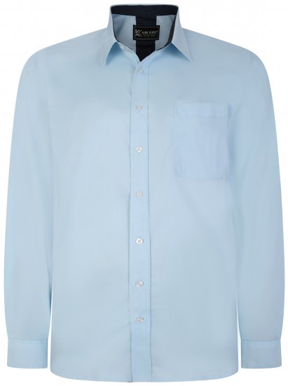 Kam Jeans P684 Premium Stretch Shirt Blue - Chemises - Chemises Grandes Tailles Hommes