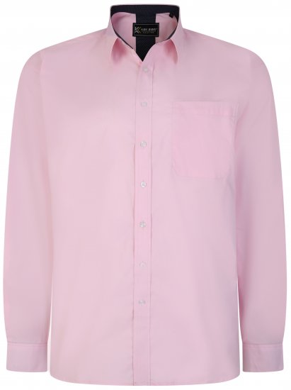 Kam Jeans P684 Premium Stretch Shirt Pink - Chemises - Chemises Grandes Tailles Hommes