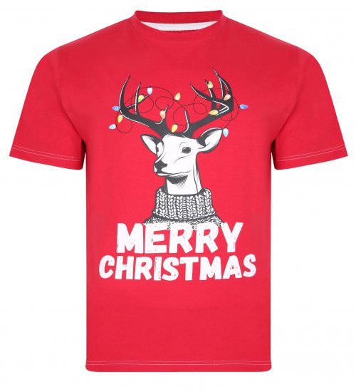 Kam Jeans X015 T-Shirt Red - T-shirts - T-shirts Homme Grande Taille