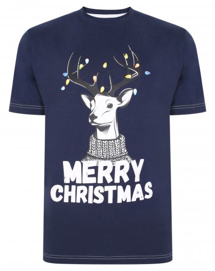 Kam Jeans X015 T-Shirt Navy - T-shirts - T-shirts Homme Grande Taille