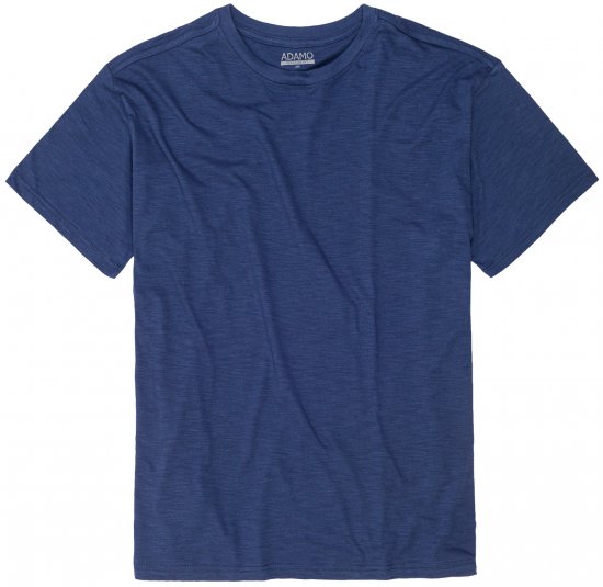 Adamo Kevin Regular fit T-shirt Slub Blue - T-shirts - T-shirts Homme Grande Taille