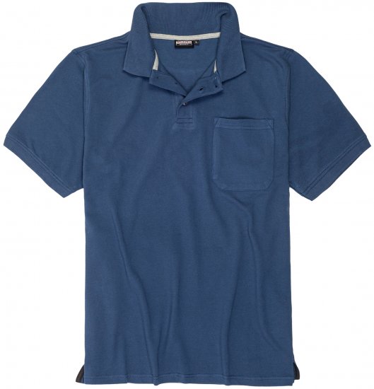 Adamo Klaas Regular fit Polo Shirt with Pocket Denim Blue - Polos - Polos homme grande taille