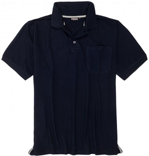 Adamo Klaas Regular fit Polo Shirt with Pocket Navy - Polos - Polos homme grande taille