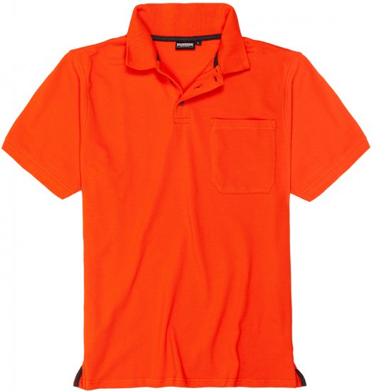Adamo Klaas Regular fit Polo Shirt with Pocket Orange - Polos - Polos homme grande taille