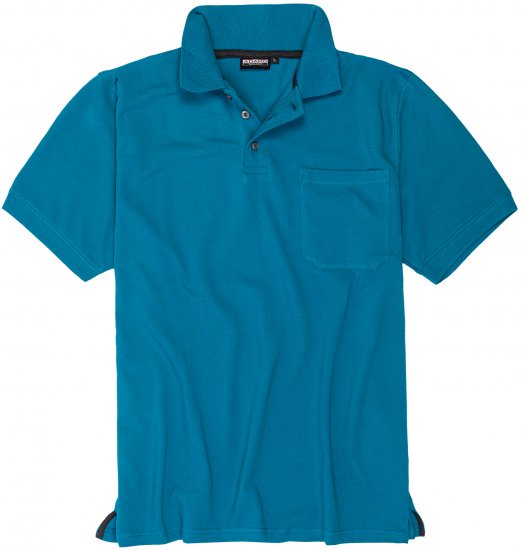 Adamo Klaas Regular fit Polo Shirt with Pocket Petrol - Polos - Polos homme grande taille