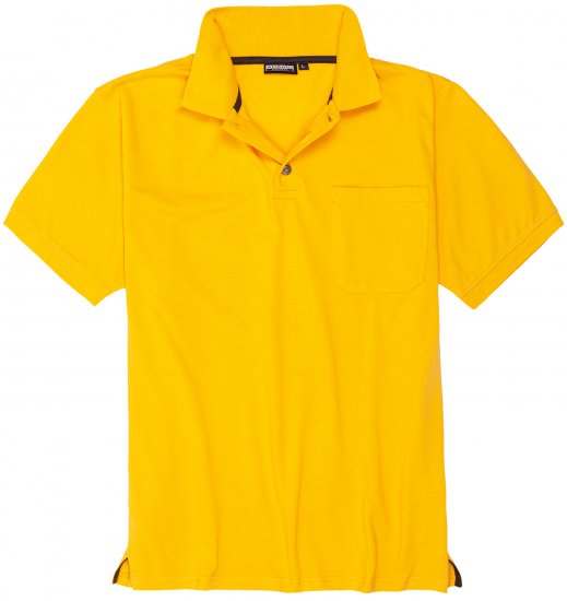 Adamo Klaas Regular fit Polo Shirt with Pocket Yellow - Polos - Polos homme grande taille