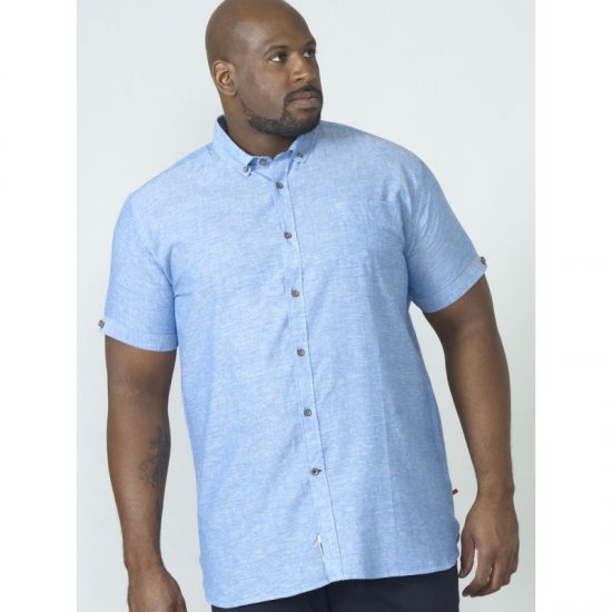 D555 Eric Linen Short Sleeve Shirt - Chemises - Chemises Grandes Tailles Hommes
