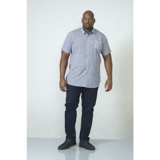 D555 Hank Gingham Short Sleeve Shirt - Chemises - Chemises Grandes Tailles Hommes