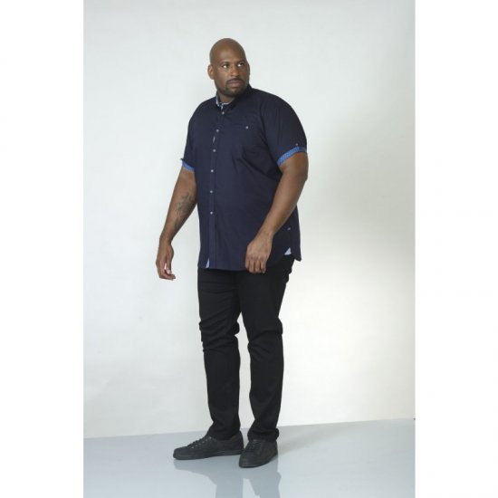 D555 Tim Short Sleeve Shirt Navy - Chemises - Chemises Grandes Tailles Hommes