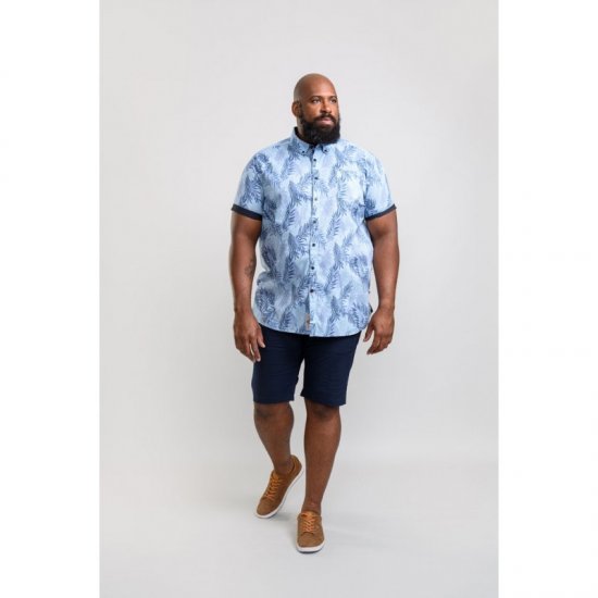 D555 Santana Hawaii Shirt Sky Blue - Chemises - Chemises Grandes Tailles Hommes