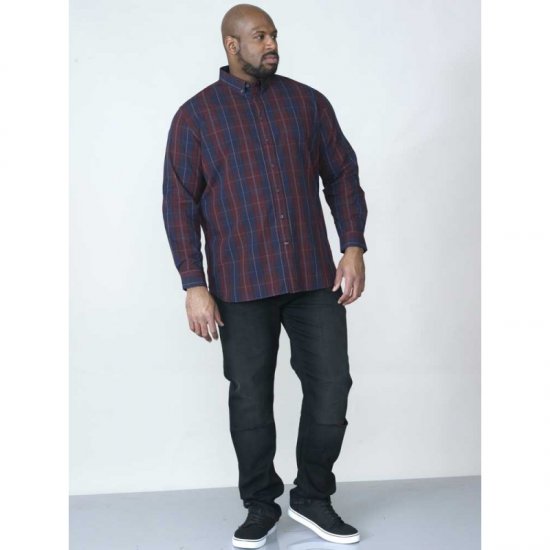 D555 Grady Long Sleeve Check Shirt - Chemises - Chemises Grandes Tailles Hommes