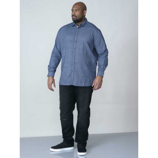 D555 Kermit Long Sleeve Printed Shirt - Chemises - Chemises Grandes Tailles Hommes