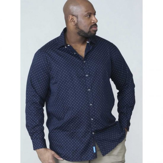 D555 Rashard Long Sleeve Printed Shirt - Chemises - Chemises Grandes Tailles Hommes