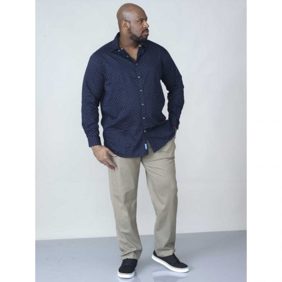 D555 Rashard Long Sleeve Printed Shirt - Chemises - Chemises Grandes Tailles Hommes