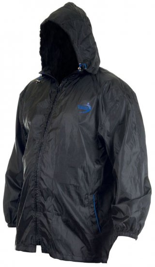 D555 Zac "Packaway" Rain Jacket Black - Sport & outdoor - Vêtements de sport grande taille 