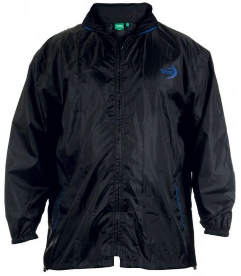 D555 Zac "Packaway" Rain Jacket Black - Sport & outdoor - Vêtements de sport grande taille 