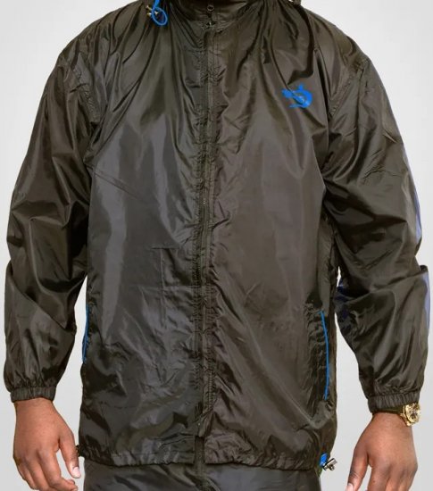 D555 Zac "Packaway" Rain Jacket Black - Sport & outdoor - Vêtements de sport grande taille 