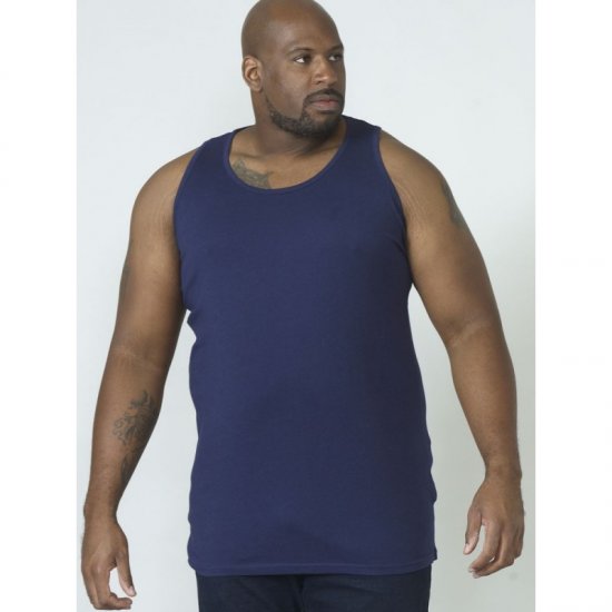 D555 Fabio Tanktop Navy - T-shirts - T-shirts Homme Grande Taille