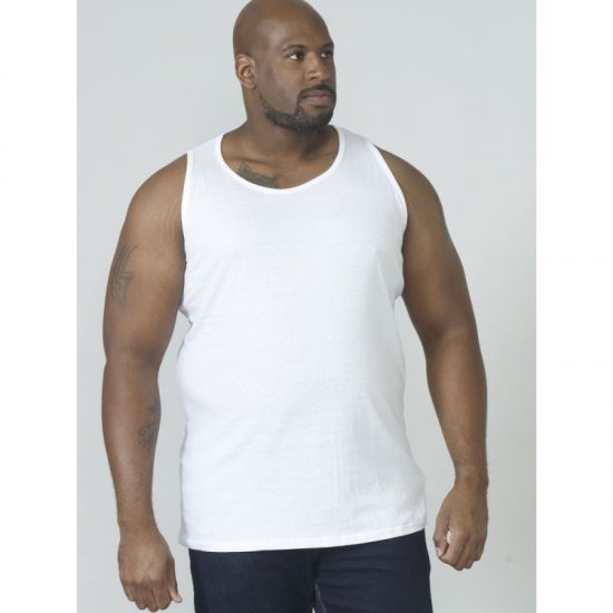 D555 Fabio Tanktop White - T-shirts - T-shirts Homme Grande Taille