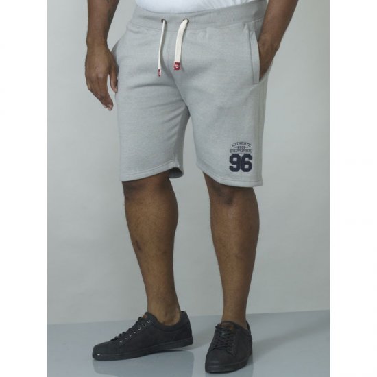 D555 Lindon Jersey Shorts Grey - Pantalons/shorts de survêtement - Survêtement/jogging grandes tailles
