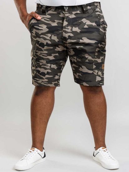 D555 Chadwick Shorts Green Camo - Shorts - Shorts hommes grande taille