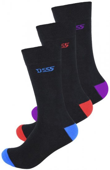 D555 Phoenix Cotton Rich Luxury Socks 3-Pack - Sous-vêtements & bain - Sous-vêtements Grande Taille