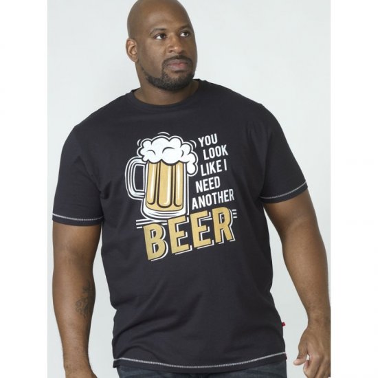 D555 Murray T-shirt Black - T-shirts - T-shirts Homme Grande Taille