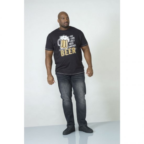 D555 Murray T-shirt Black - T-shirts - T-shirts Homme Grande Taille
